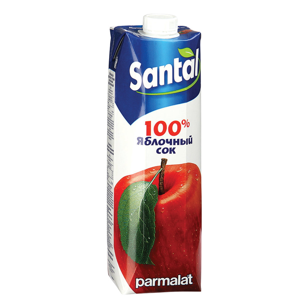 Сок SANTAL (Сантал), яблочный, 1 л, для детского питания, тетра-пак, 547716  #1