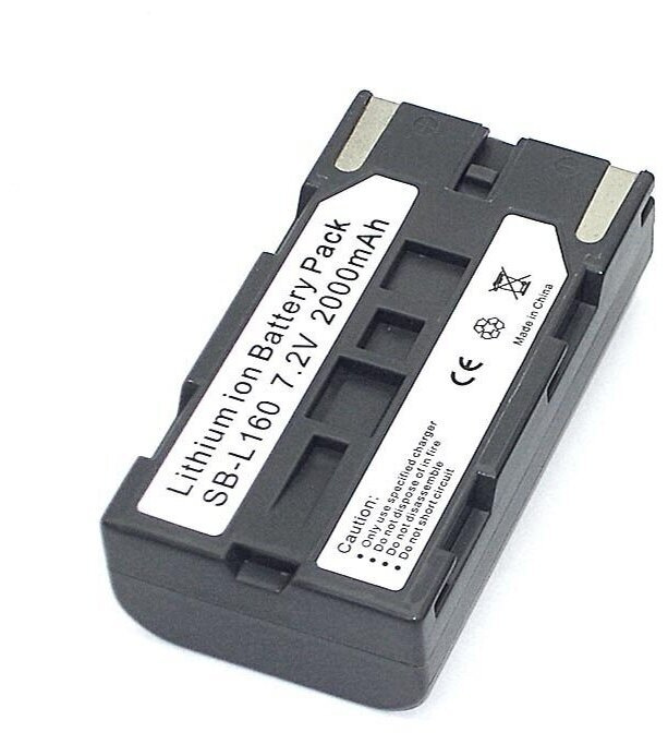 Аккумулятор для видеокамеры Самсунг SB-L110A, SB-L160, 7.4V, 2000mAh, код mb077193  #1