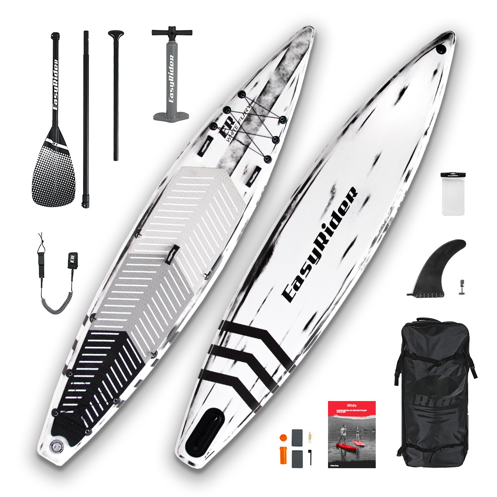 PRO SUP-доска рейсинговая для сапбординга EASYRIDER WHITE FURY 12.6*30 supboard/гоночный сапборд 2 слоя #1