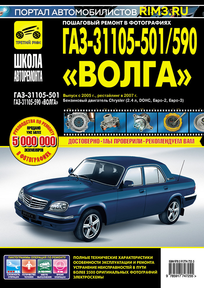 Технические характеристики ГАЗ 31105 Волга (ГАЗ 31105 2.4 Chrysler DOHC)