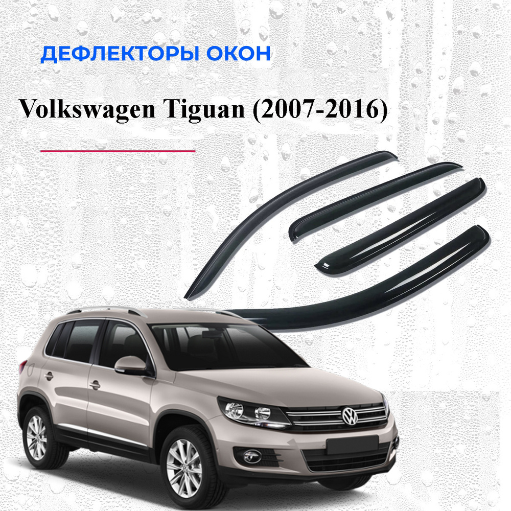 Дефлектор для окон ANV air 16312 Tiguan (2007-2020), Tiguan купить по  выгодной цене в интернет-магазине OZON (364798032)