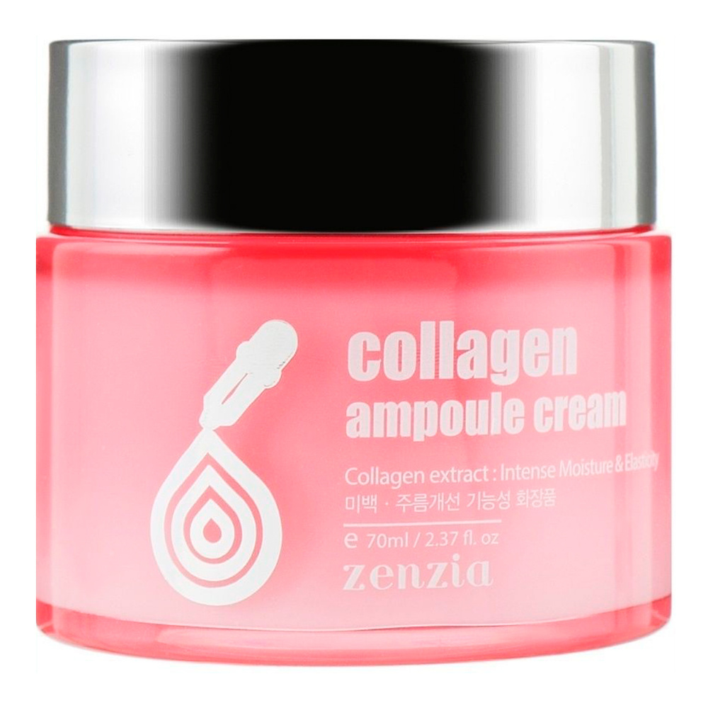 Jigott Увлажняющий антивозрастной крем с коллагеном Zenzia Collagen Ampoule Cream 70 мл  #1