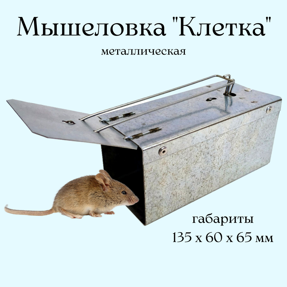 Мышеловка "Клетка" металлическая 135х60х65мм - купить с доставкой по ...