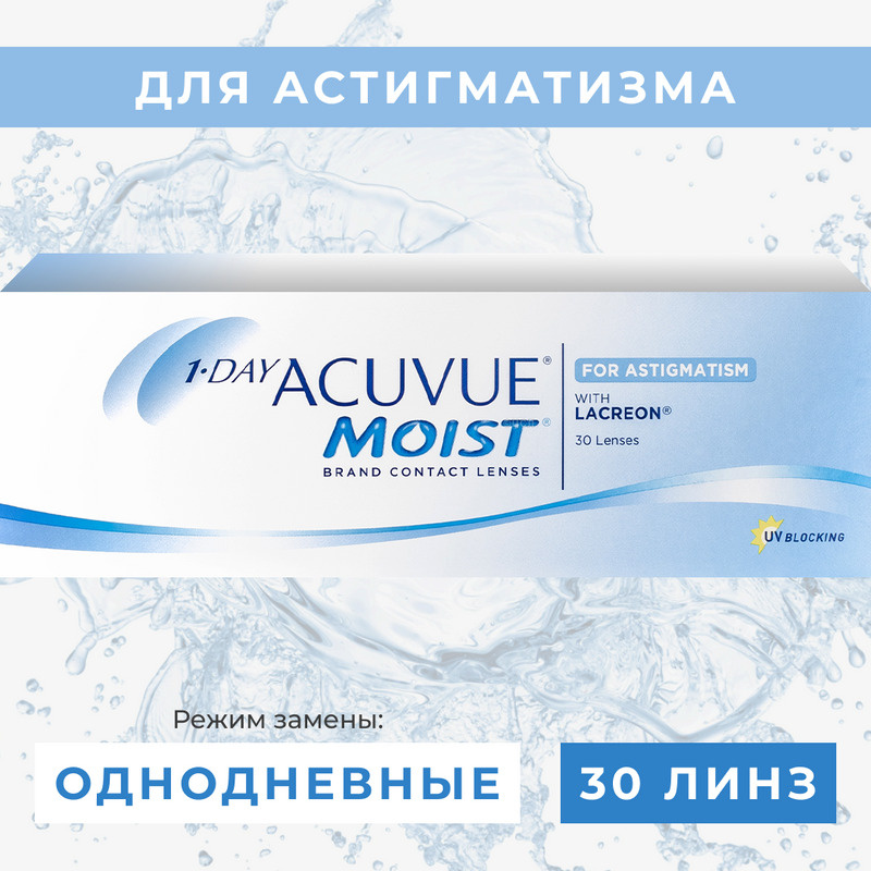 Астигматические линзы 1-Day Moist for Astigmatism, Однодневные, +1.75 / 14.5 / 8.5, AXIS: 90, CYL: -0.75, #1