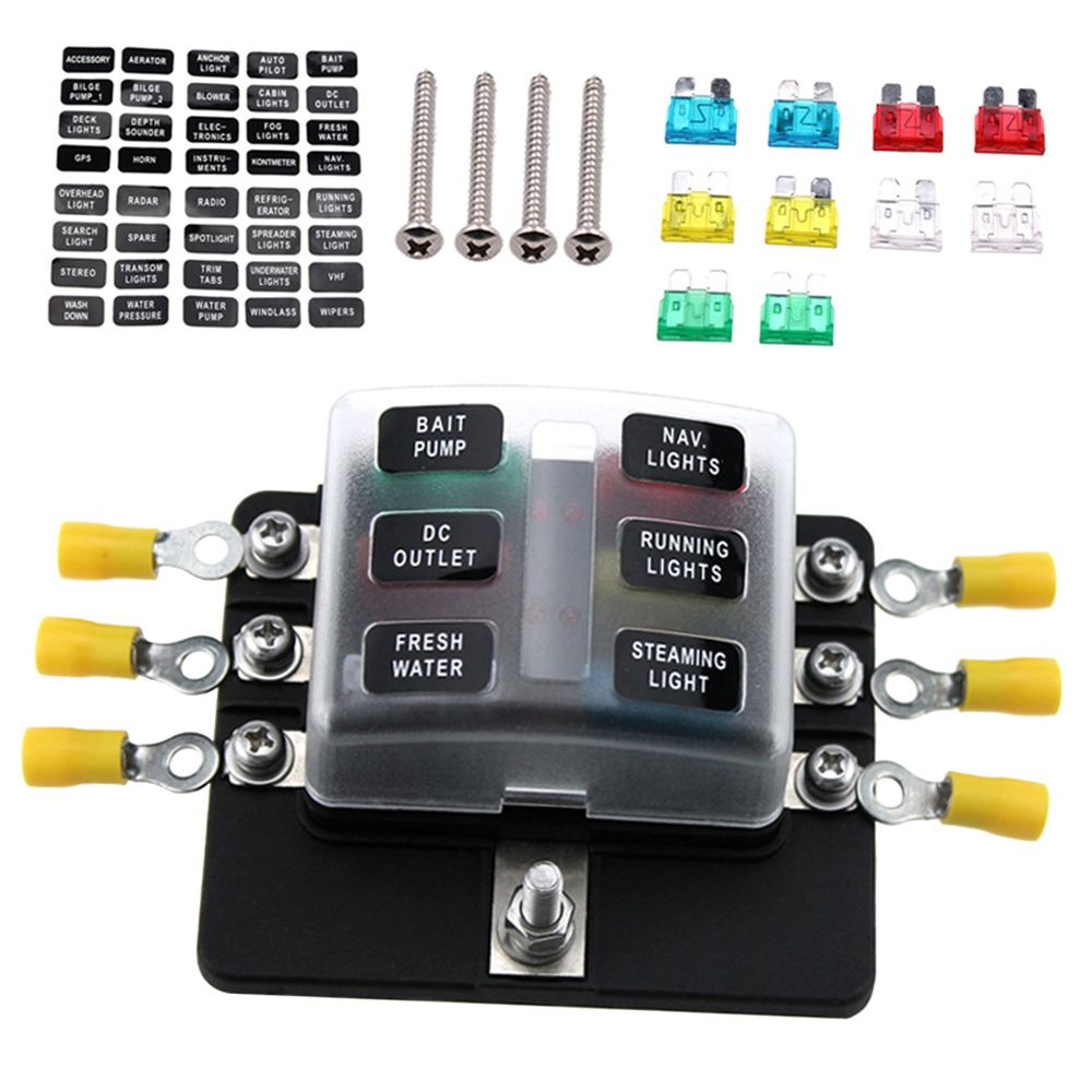 Автомобильный блок предохранителей для автомобилей, лодок, 12В/24В ...