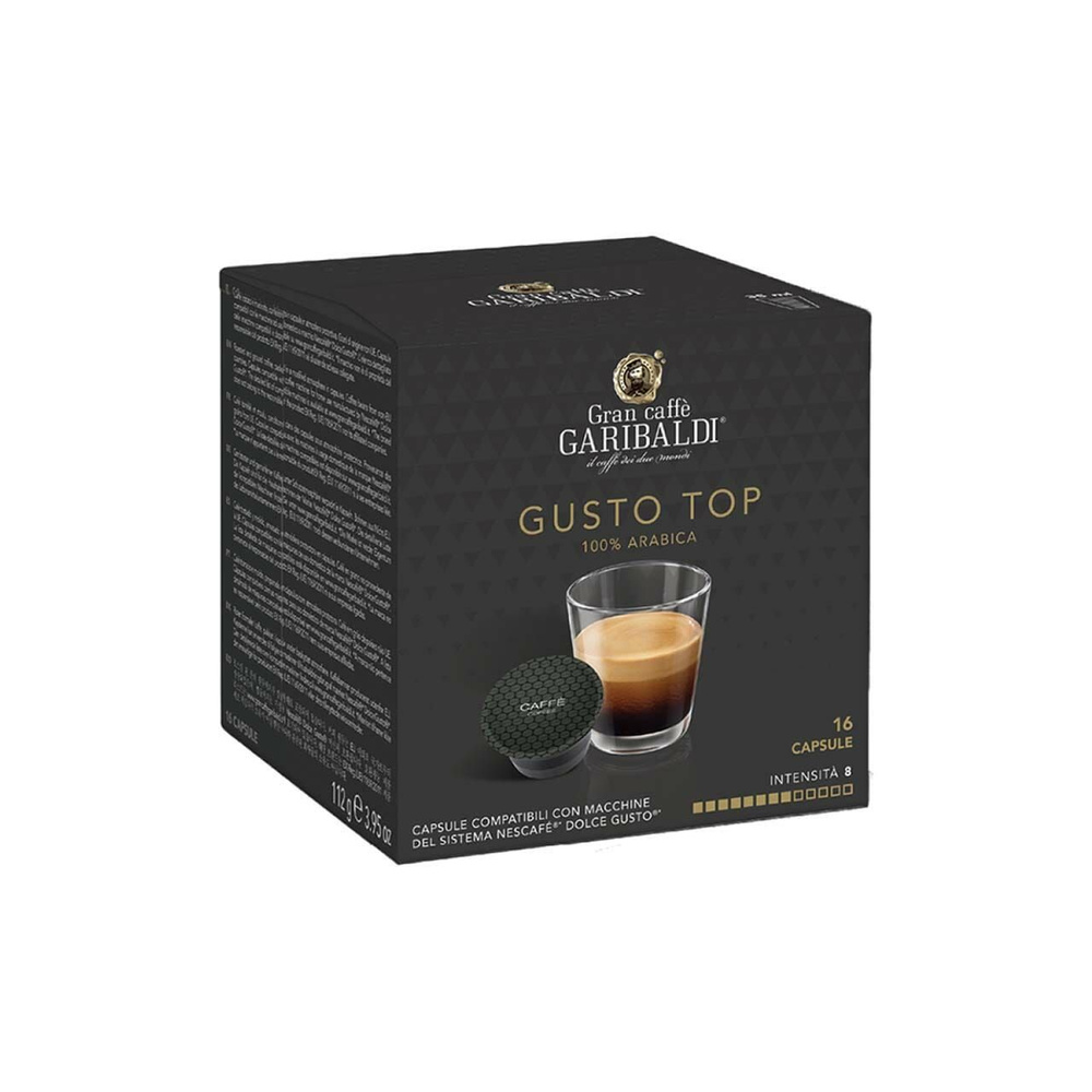 Кофе в капсулах молотый GARIBALDI Gusto Top, для системы DOLCE GUSTO, 16 шт  #1