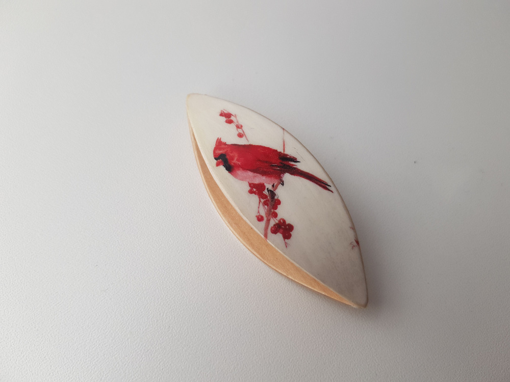 Деревянный челнок для фриволите с декупажем - купить с доставкой по ...