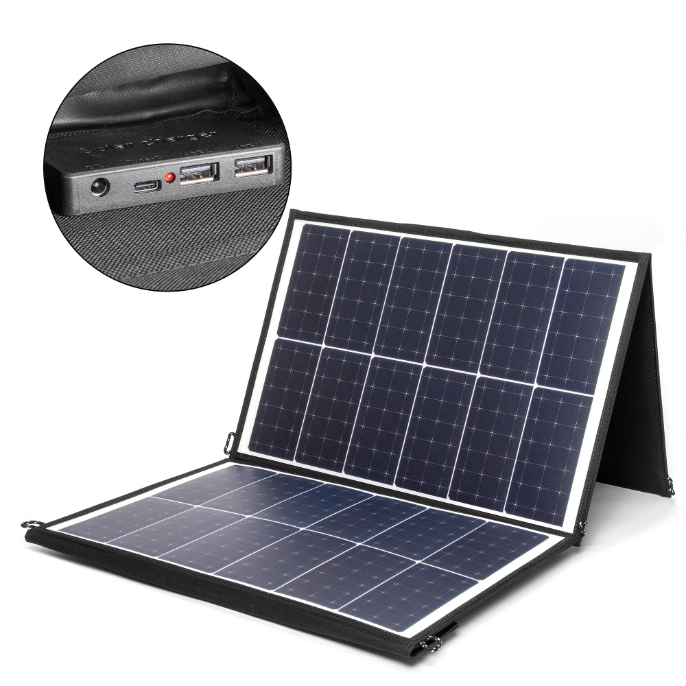 Солнечная батарея TOP-SOLAR-120 120W 18V DC, Type-C PD 60W, 2 USB,  влагозащищенная, складная на 3 секции - купить с доставкой по выгодным  ценам в интернет-магазине OZON (831609757)