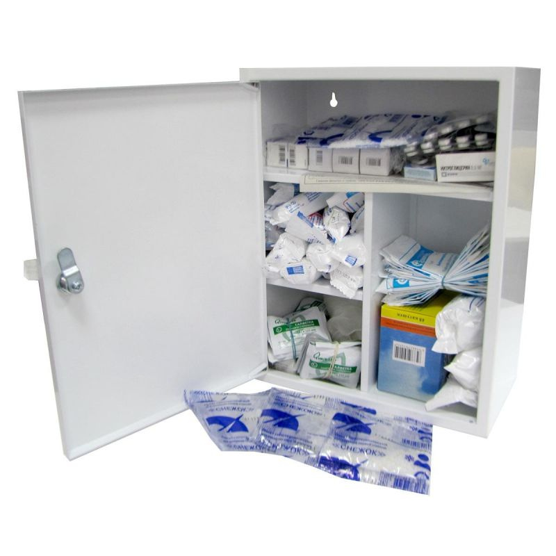 Аптечка первой помощи коллективная ФЭСТ (до 100 человек) ( шкаф металл ...
