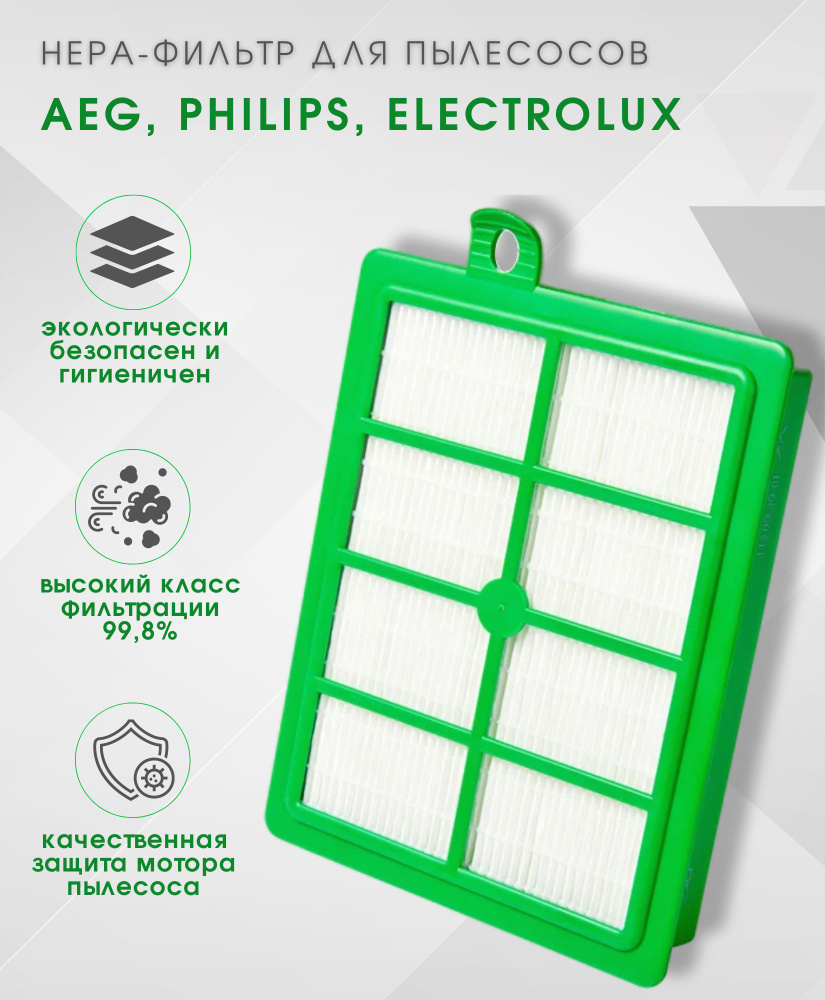 Фильтр HEPA для пылесосов Electrolux, Philips, AEG и другие, 1 шт ...