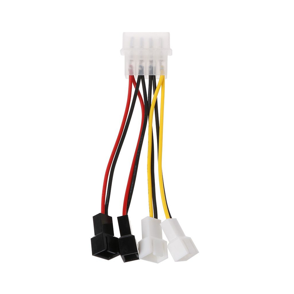 IDE Molex 4-контактный на 4X 3-контактный TX3 для охлаждающего вентилятора корпуса, адаптер питания, #1