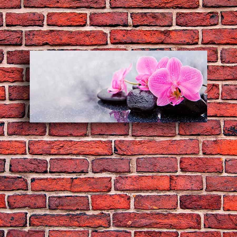 STAMPRINT Картина на стекле "Орхидея с камнями", 125  х 50 см #1