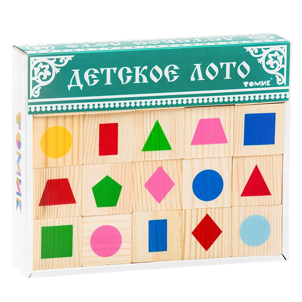 Лото деревянное "Геометрические фигуры" Томик - купить с доставкой по ...