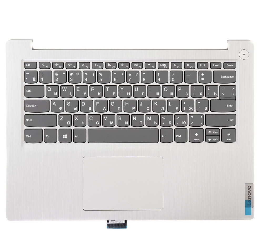 Клавиатура 5CB0X56595 для ноутбука Lenovo 3-14ADA05 серая с серебристым топкейсом  #1