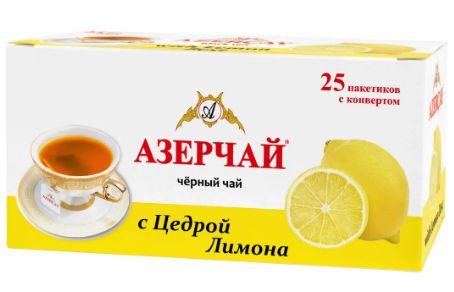 Чай Azercay tea Черный с цедрой лимона 25пак.*1,8гр. 7шт. #1