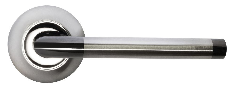Ручка дверная межкомнатная,MORELLI ( Морелли), КОЛОННА, MH-03 SN/BN, цвет - белый никель/черный никель #1