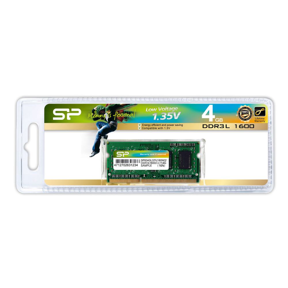 Silicon Power Оперативная память DDR3L 1600 Мгц 1x4 ГБ (SP004GLSTU160N02) #1