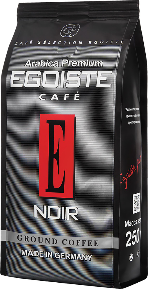 Кофе молотый натуральный EGOISTE Noir, 250 г #1