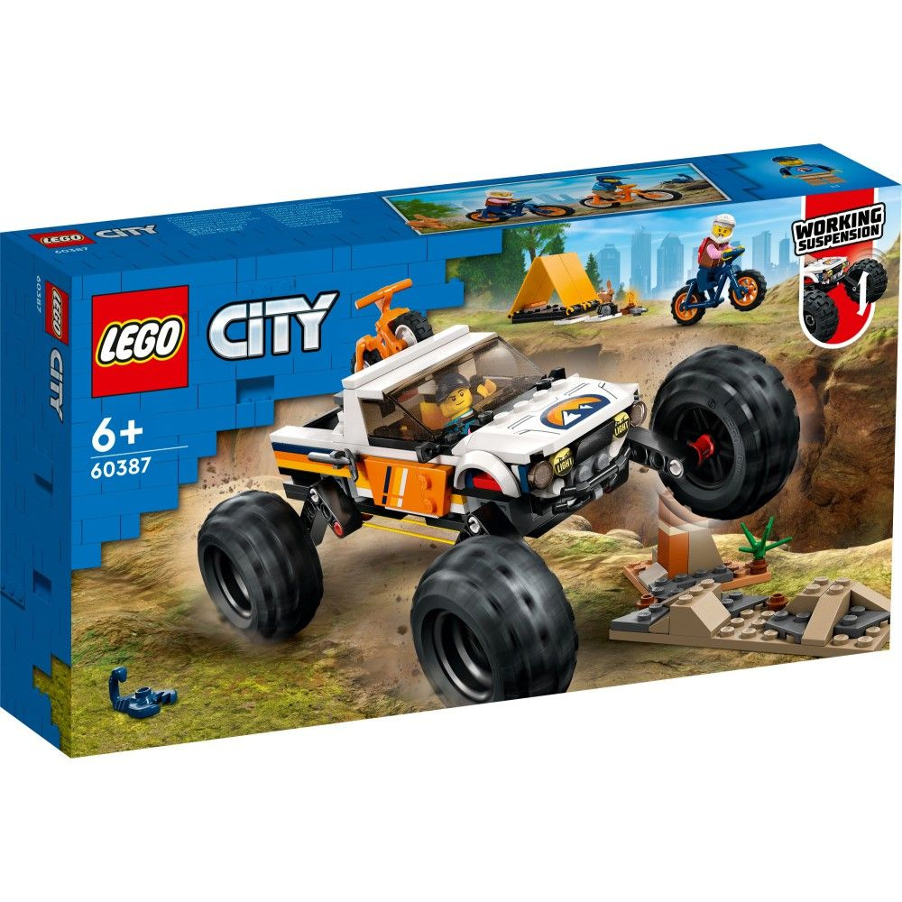 LEGO City - Приключения на внедорожнике 4x4 60387 - купить с доставкой по  выгодным ценам в интернет-магазине OZON (1562766283)