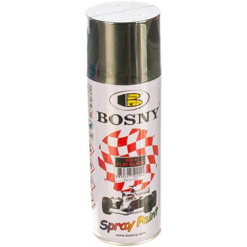 Bosny Аэрозольная краска, Акриловая, Матовое покрытие, 0.5 л, черный  #1