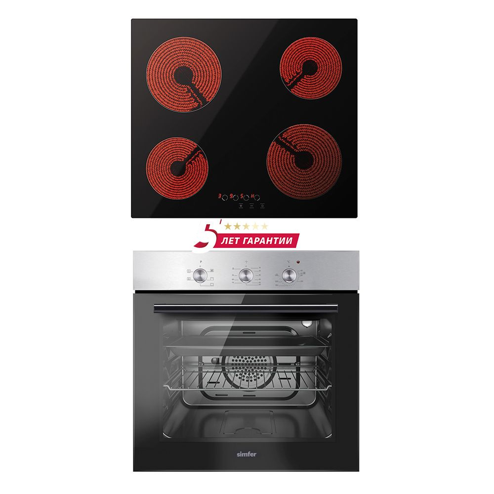 Комплект встраиваемой техники Simfer 60см: электрическая варочная ...