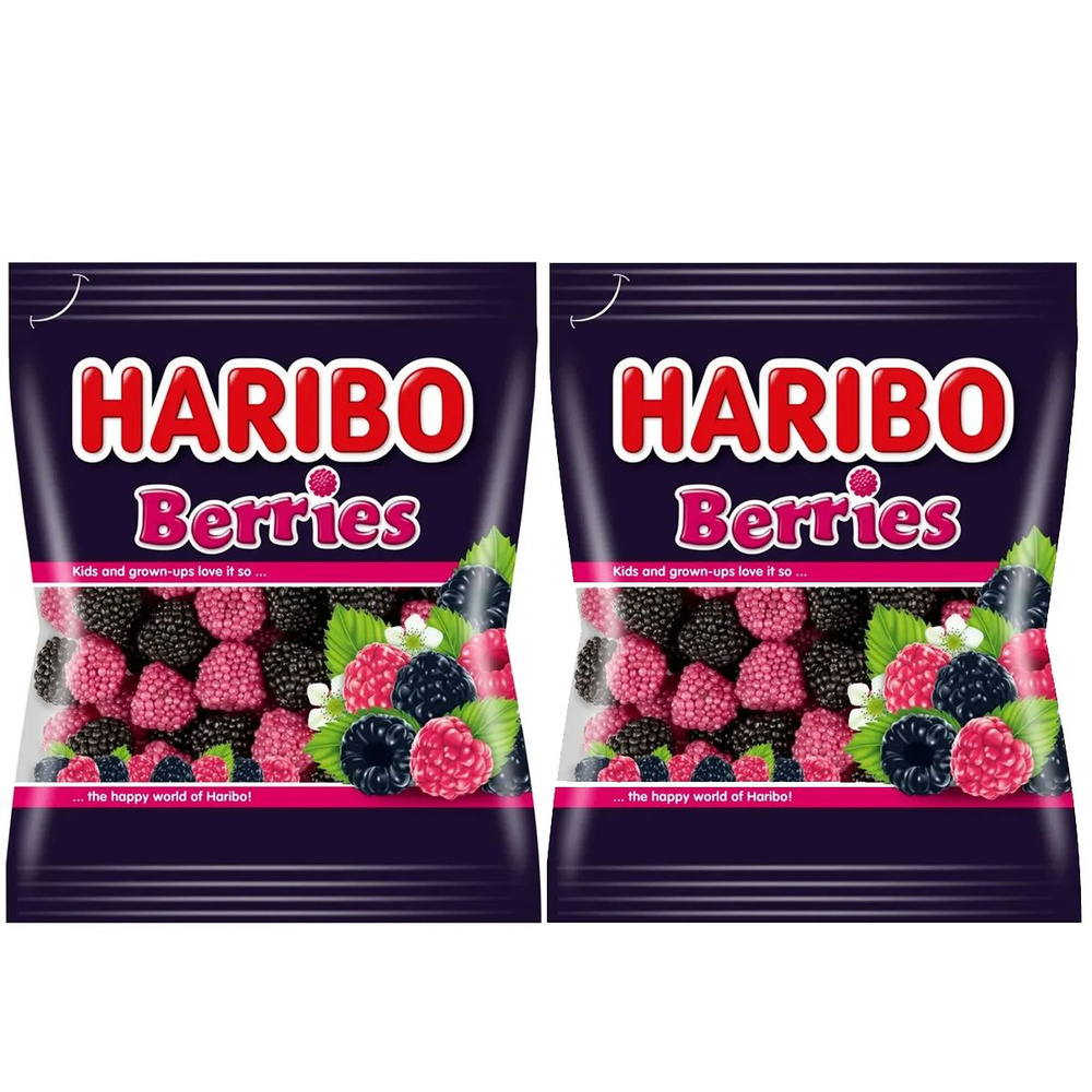 Мармелад жевательный Haribo Berries 2шт по 175гр/Мармелад Харибо со вкусом малины и ежевики (Германия) #1