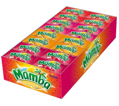 Жевательные конфеты МАМБА 48 шт. по 26,5 г., Mamba, ассорти, шоубокс  #1