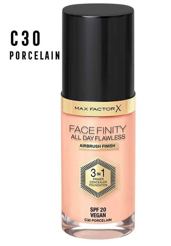 Тональная основа Max Factor Facefinity All Day Flawless C30 Porcelain, 30 мл #1