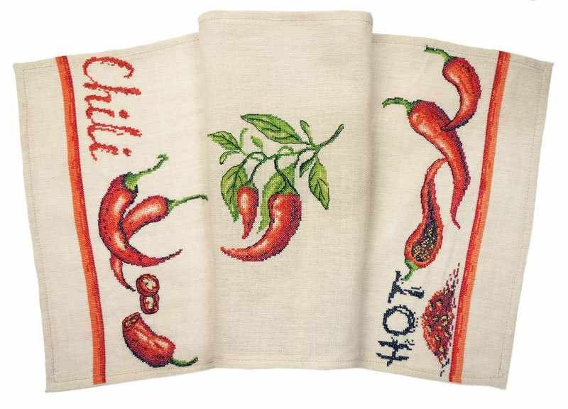 Набор для вышивки Марья искусница "21.003.10 Чили" / Счетный крест / Натюрморт, Овощи, Салфетки, Уютный #1