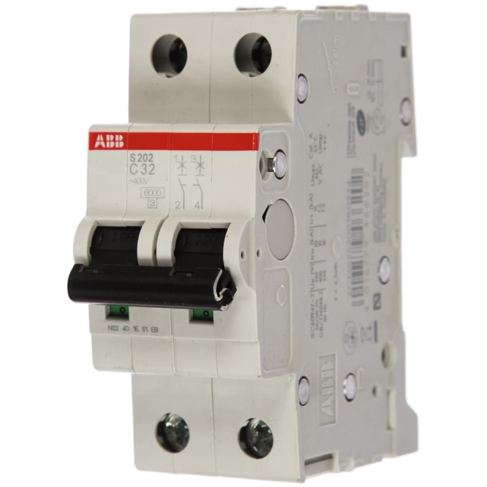 Купить ABB Выключатель авт. мод. 2п C 32А S202 6кА 2CDS252001R0324 по ...
