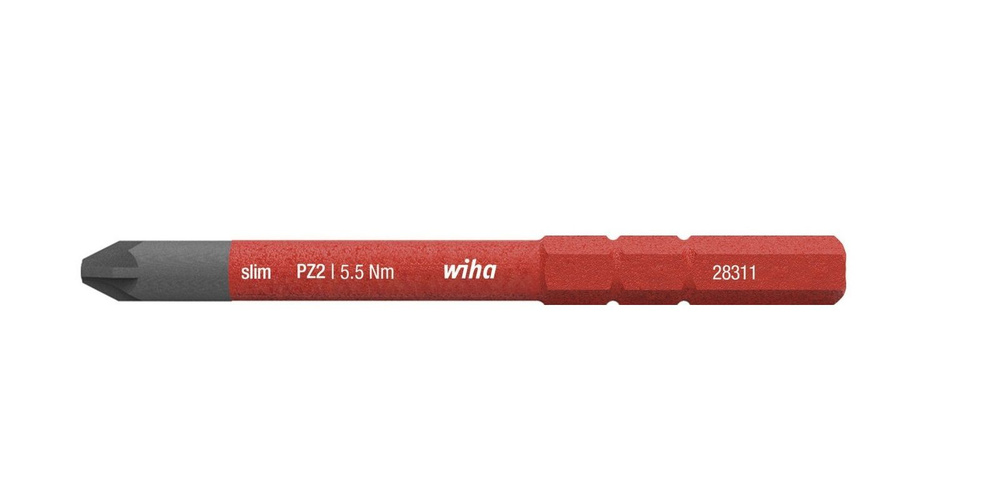 Бита Wiha SoftFinish electric slimBit Pozidriv 2831-12 34586 PZ2 х 75 х 5,5Нм 6356 1050 Fplus  #1