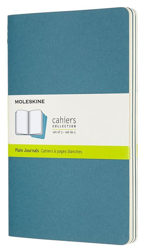 Блокнот Moleskine CAHIER JOURNAL Large 130х210мм обложка картон 80стр. нелинованный голубой (3шт)  #1