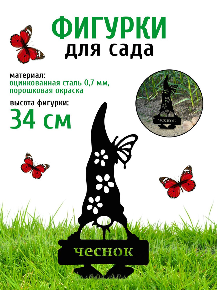 Садовые фигуры для дачи металлические Гном, На газон - купить по низкой ...