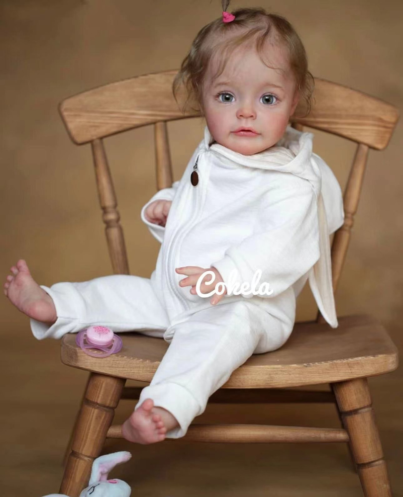 Кукла реборн 60см Cokela Корпус из мягкой ткани Reborn Doll + Бесплатный кулон для куклы  #1