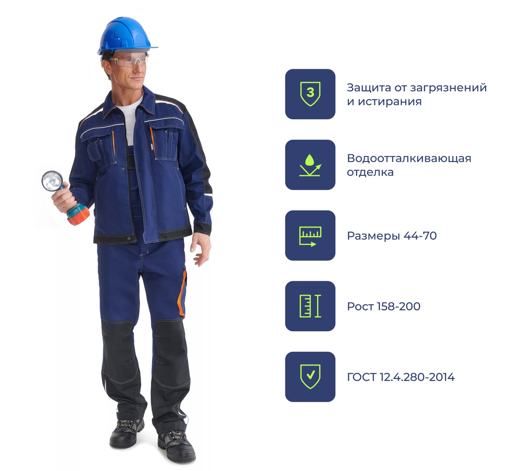 Куртка рабочая Асгард летняя синяя - купить с доставкой по выгодным ...