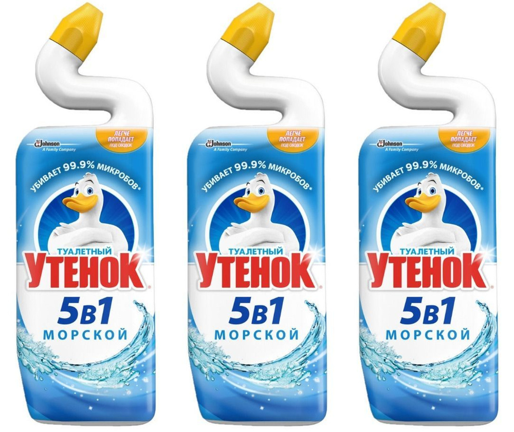 Туалетный утенок Чистящее средство для унитаза 5в1, Морской, 500 мл, 3 ...