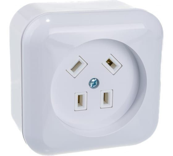 Розетка к электроплите с заземляющим контактом открытой установки белая ...