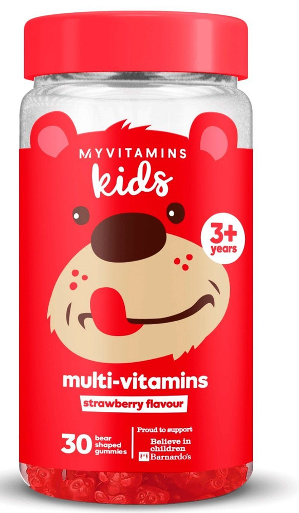 Multivitamins Kids Gummie 30 gummies Strawberry Myvitamins / Витаминно