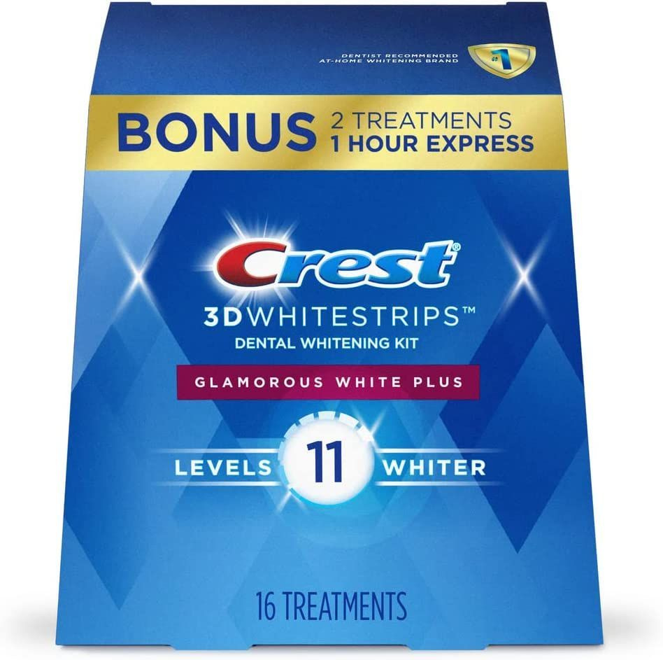Crest 3D Whitestrips Glamorous White Plus 1-Hour Express Отбеливающие ...