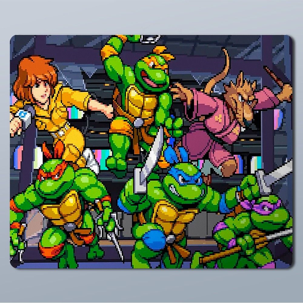 Коврик для мыши с принтом игра TMNT Teenage Mutant Ninja Turtles (Sega,  Сега, 16 bit, 16 бит, ретро приставка) - 9885 - купить с доставкой по  выгодным ценам в интернет-магазине OZON (978411362)