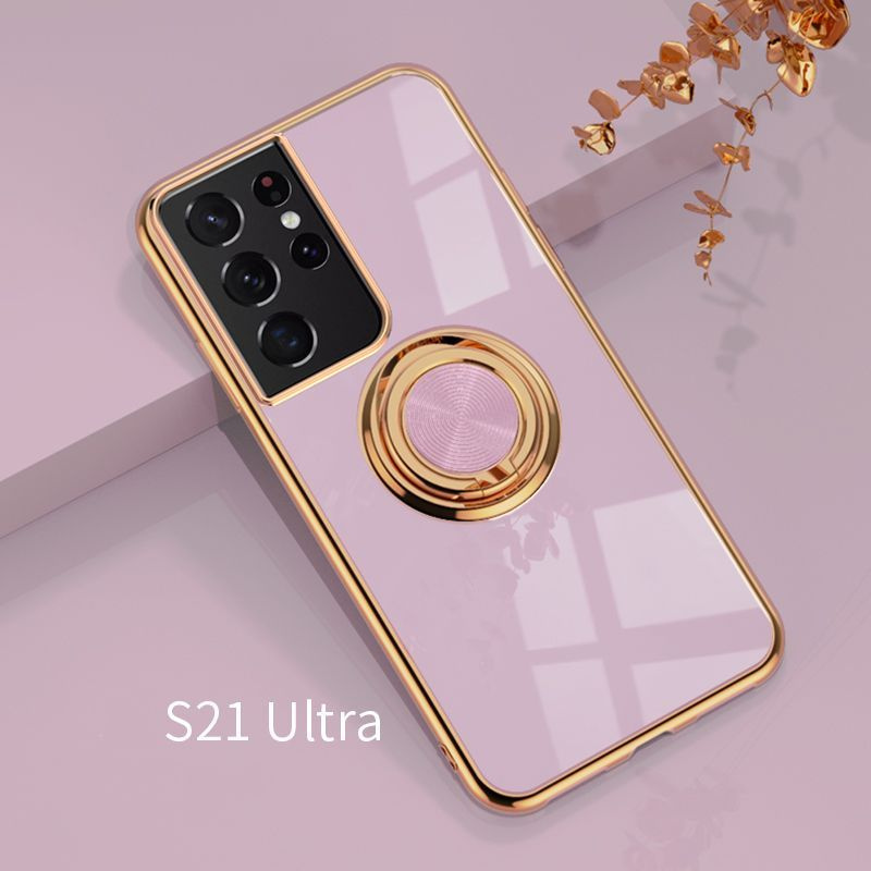 Гальванический чехол для Samsung Galaxy S21 Ultra с Кольцо Держатель ...