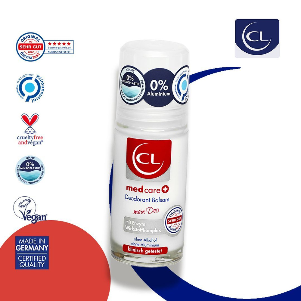 CL ЦЛ Шариковый дезодорант против пота МЕД ПЛЮС, эффективная защита в течение дня, без солей алюминия, #1