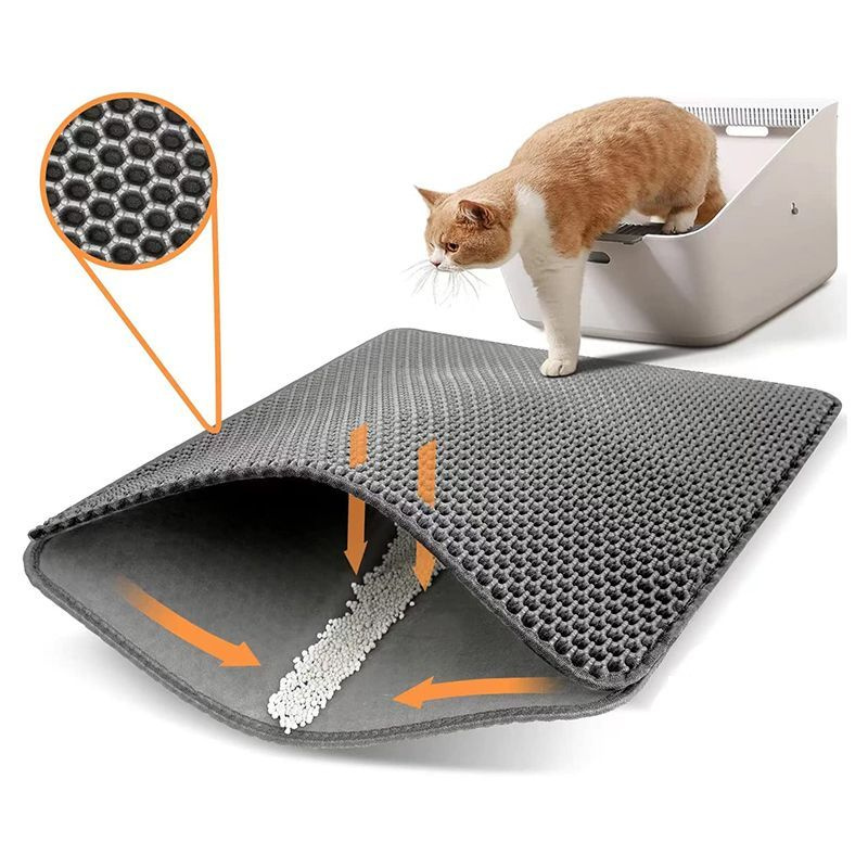 Коврик для кошачьего туалета лотка 30x30 см двухслойный - купить с  доставкой по выгодным ценам в интернет-магазине OZON (1005741223)
