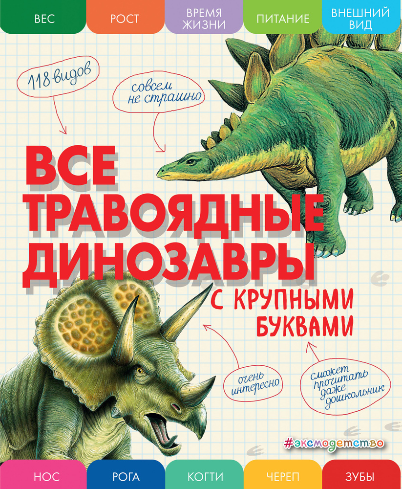 Все травоядные динозавры. С крупными буквами #1