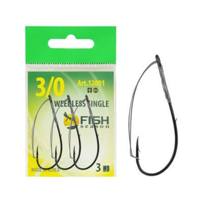 Крючки-незацепляйки Fish Season WEEDLESS SINGLE 12001-F # 02 (3шт) - купитьс доставкой по выгодным ценам в интернет-магазине OZON (1024900832)