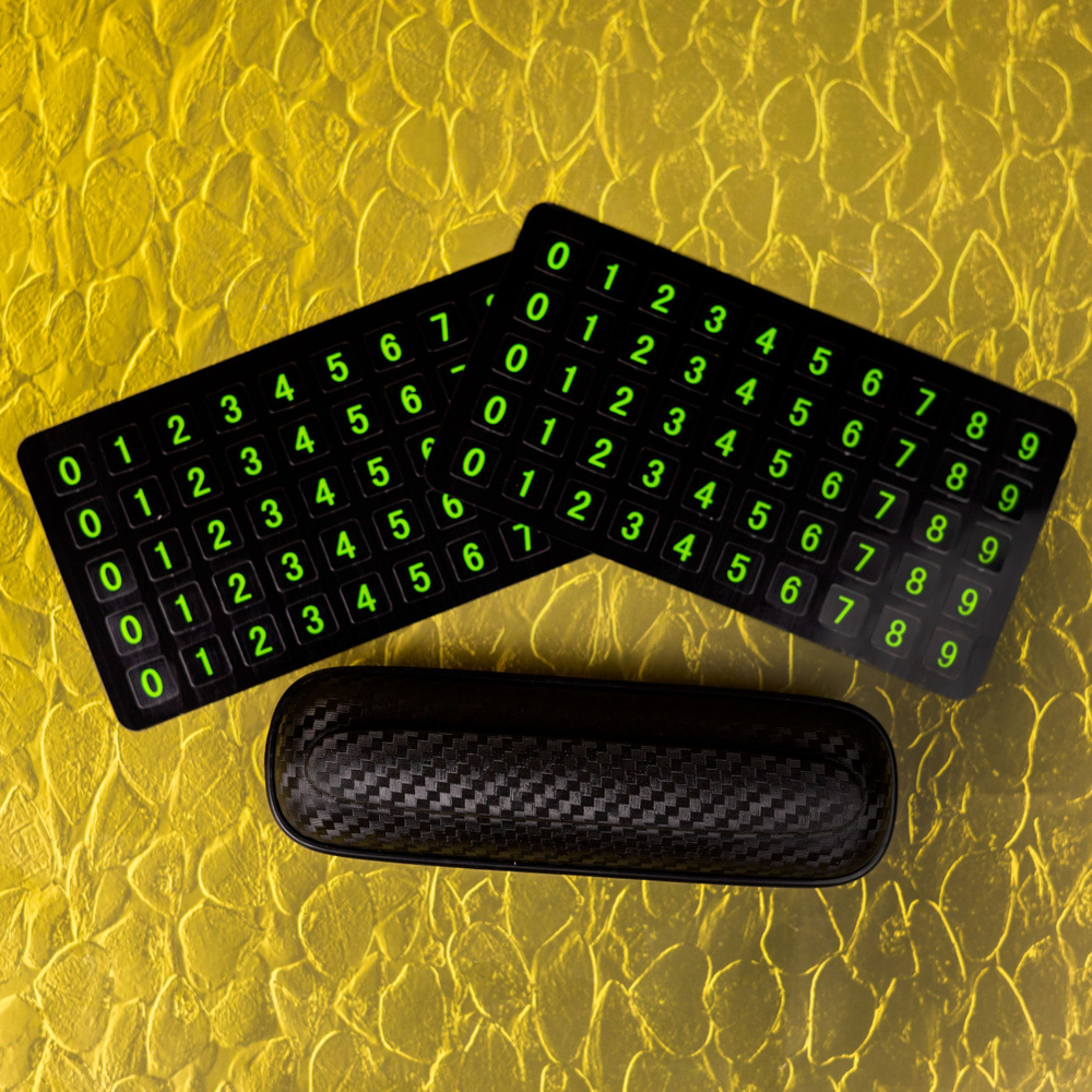 Автовизитка парковочная 3R поворот 360 / Парковочная карта на 2 номера ...