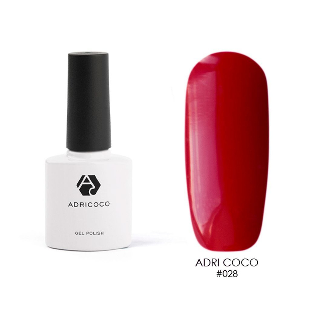 Adricoco, Гель лак для ногтей, маникюра Красный (№028), 8 мл #1