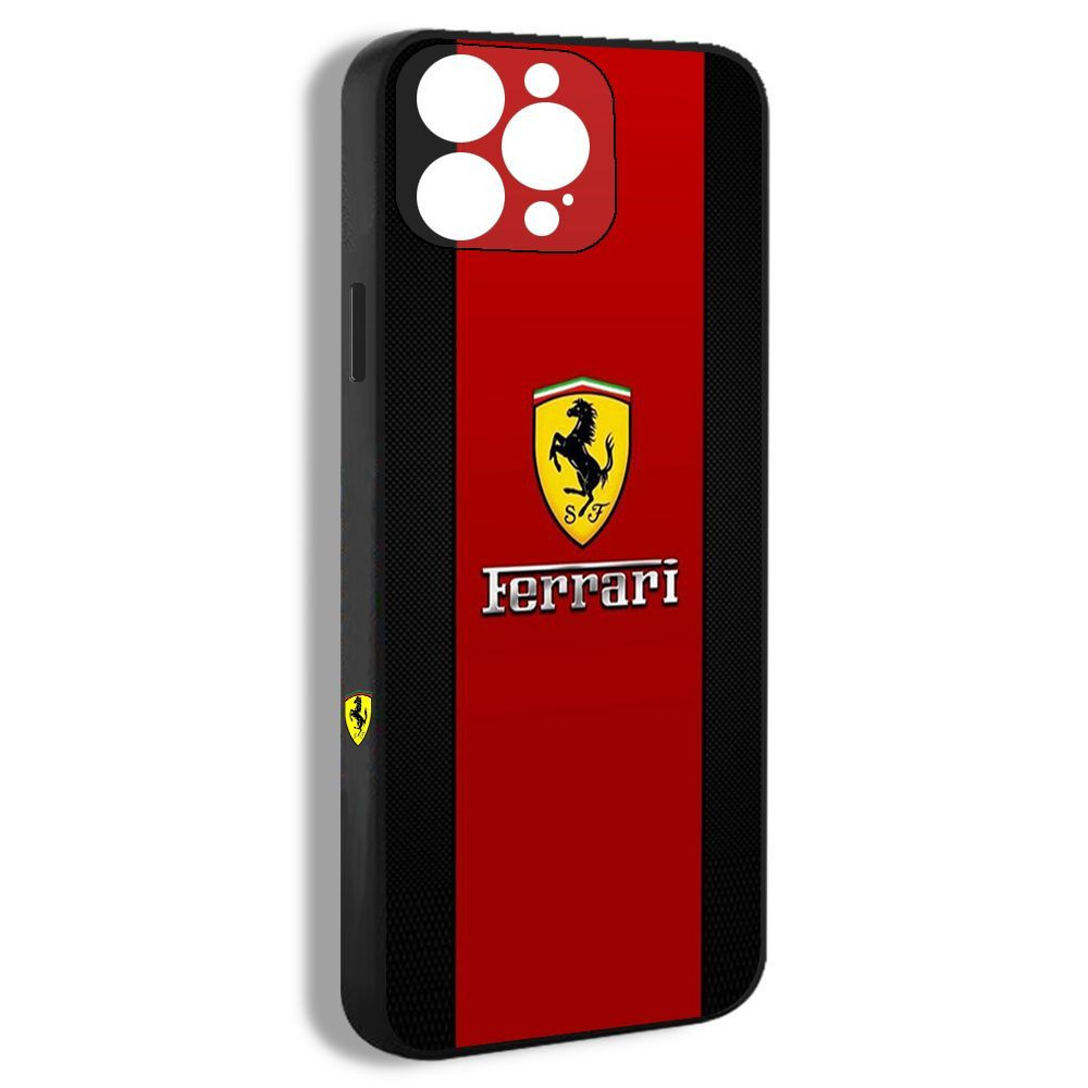 чехол для смартфона Подходит для iPhone 14 Pro Ferrari автомобиль роскошный  логотип красный рисунок FEB15 - купить с доставкой по выгодным ценам в  интернет-магазине OZON (927813550)