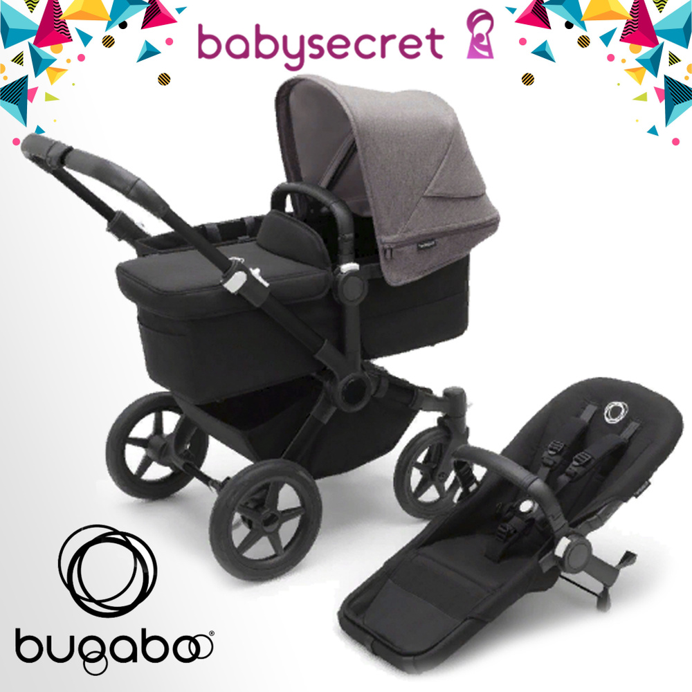 Коляска 2 в 1 Bugaboo Donkey5 Mono на шасси Black (midnight black/grey melange) #1