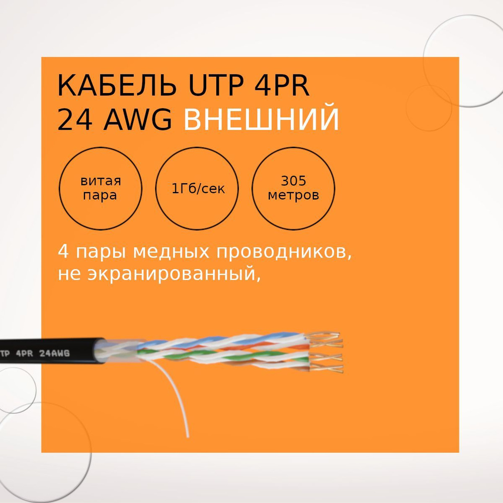 Витая пара NL NetLink UTP 8 - купить по выгодной цене в интернет-магазине  OZON (658103959)